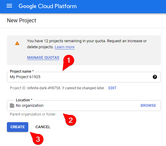 Настройка подключения Google Таблиц