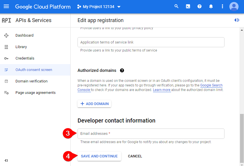 Настройка подключения Google Таблиц