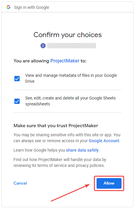 Setting Up Google Sheets Connection