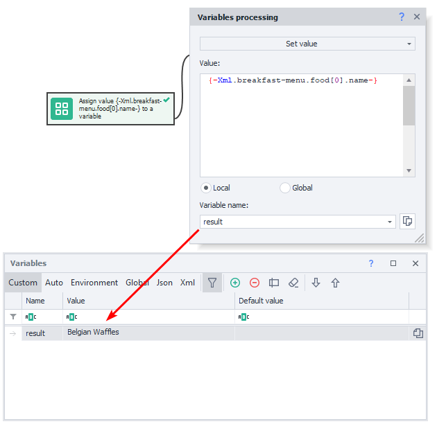 using object properties